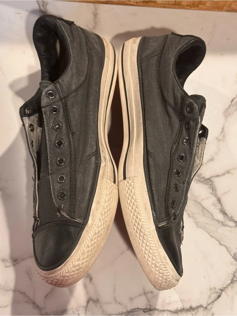 SOLD‼️Converse x John Varvatos Laceless Low-top Vintage Slip 147346C Men’s 9.5 - Picture 5 of 9